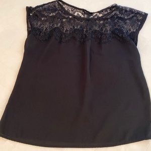 Black lace blouse